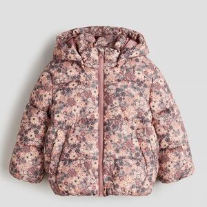 H&M Floral Patterned Kids Puffer Jacket